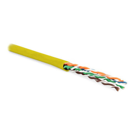 UUTP4-C5E-P24-IN-PVC-YL-305 (305 m) Twisted pair cable, unshielded U/UTP, category 5e, 4 pairs (24 AWG), stranded (path), PVC, -20°C – +75°C, yellow