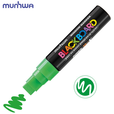 Chalk marker MunHwa "Black Board Jumbo" green, 15mm, water base