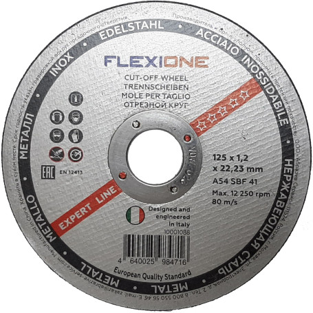 Cutting wheel metal/stainless steel 125x1.2x22.23 A54 SBF 41 Flexione Expert