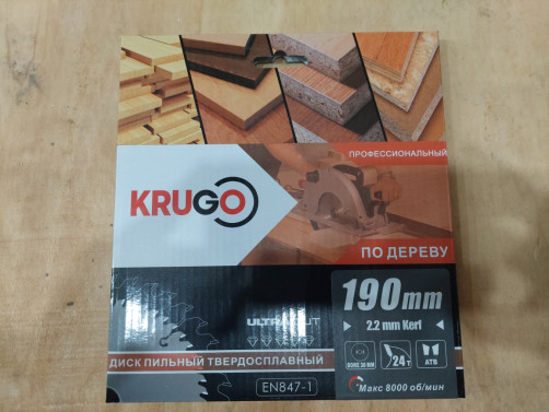 Пильный диск KRUGO 190 x 2.2/1.4 x 48T x 30 мм