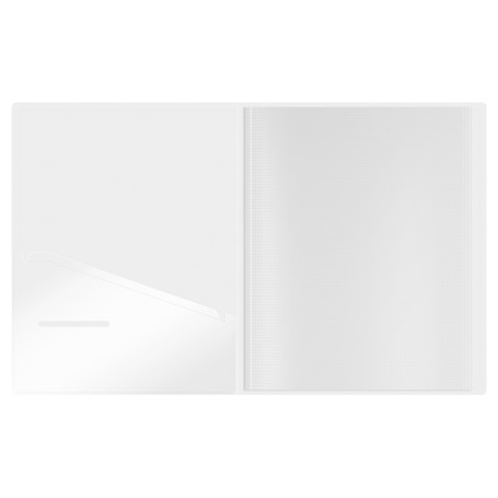 Folder with 60 Berlingo "No Secret" inserts, 30 mm, 700 microns, translucent, with an inner pocket