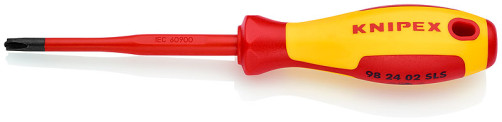 PlusMinus PH/S 2 thin VDE screwdriver, rod length 100 mm, L-212 mm, dielectric, 2-component handle