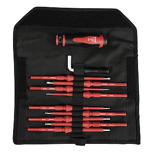 Vario TQ VDE kit: Screwdriver with replaceable nozzles hexagon 1.0-6.0 Nm