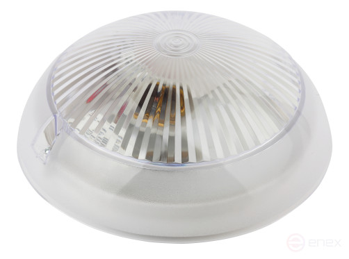 Светильник ЭРА НБП 06-60-101 с фото-шумовым датчиком Сириус IP54 E27 max 60Вт D220 круг призма акустический