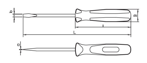 Screwdriver with a flat working part 160x0.6x4.0 mm