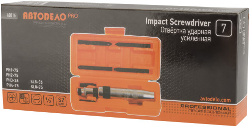 Impact-rotary screwdriver (6 nozzles S2;plastic.the case) AvtoDelo PRO (40016)
