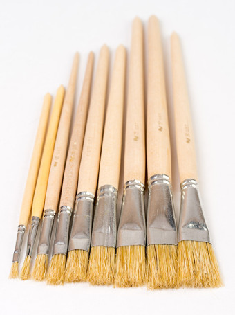 Flat bristle brushes (KHZHP) No. 18