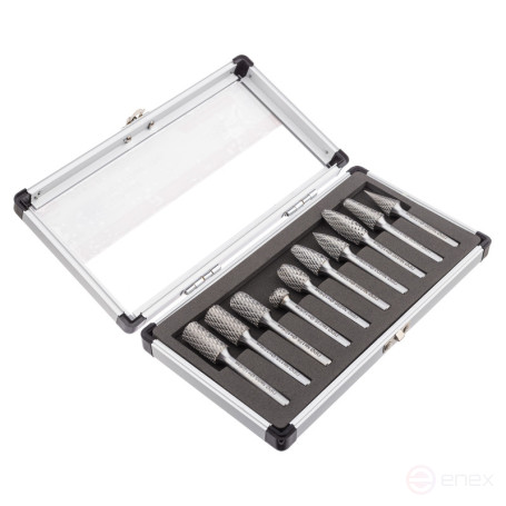 Наб.борфрез № 704 (Формы A, B, C, D, E, F, G, H, L ,M, все D = 12 мм) (10 позиций)