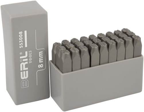 Набор клейм буквенных латиница 8мм (стальные) BERIL