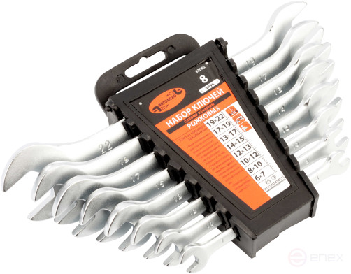 Набор рожковых ключей АвтоDело 8 шт.(холдер) (32080)