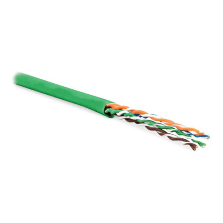 UUTP4-C5E-P24-IN-PVC-GN-100 (100 m) Twisted pair cable, unshielded U/UTP, category 5e, 4 pairs (24 AWG), stranded (path), PVC, -20°C – +75°C, green