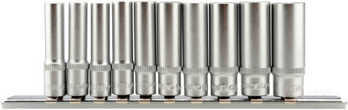 Набор головок высоких 10пр (DR1/4"; 4-13мм; планка) (АвтоDело) 39843