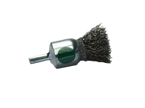 Brush, corrugated brush, D12 mm, shank 6 mm, length 60 mm, stainless corrugated wire ROF 0.30 mm, length of the working part 20 mm