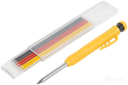 Automatic construction pencil, 6 interchangeable pencils