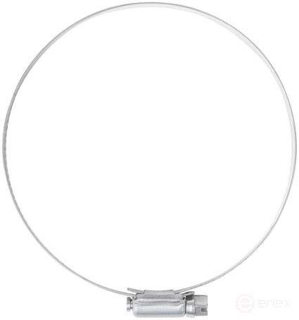 Хомут обжимной просечной, ширина 12,7 мм, нерж.сталь 78-101 мм