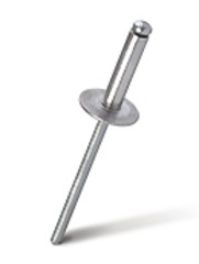Rivet exhaust open MESSER aluminum/steel AlMg 2,5% St. 4,8X18X16 mm Enlarged rim.(pack of 50 pcs.)