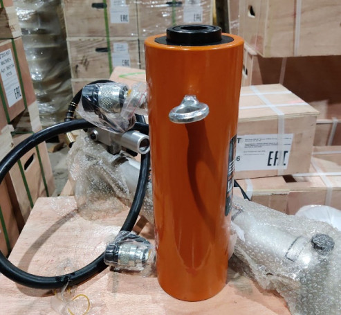Hydraulic jack with hollow rod DP30-200G (hydraulic return, g/n 30t, stroke 200mm, lifting 346mm) MALIEN