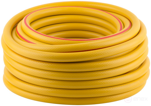 Three-layer reinforced irrigation hose, yellow 3/4" x 2.1 mm x 25 m