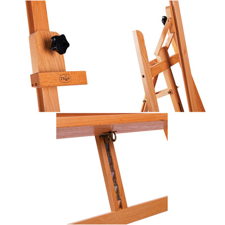 Floor easel Lyre with inclined rod Gamma "Studio", 65,5*85*164(225) see, beech