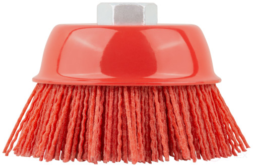 Корщетка-чашка нейлоновая, гайка М14, Профи 100 мм