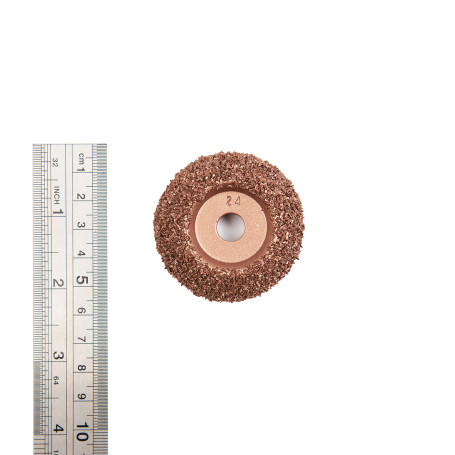 NS05-6124 Rough hemisphere, 50x19mm, AH 9.5mm, 24 Grit