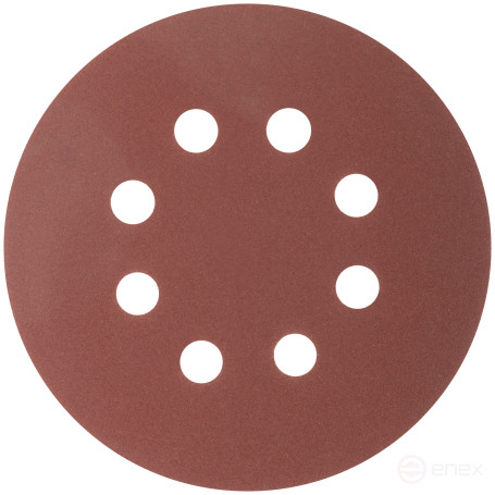 Круги абразивные шлифовальные перфорированные на ворсовой основе под "липучку" (Р220, 125 мм, 5шт.), CUTOP Profi