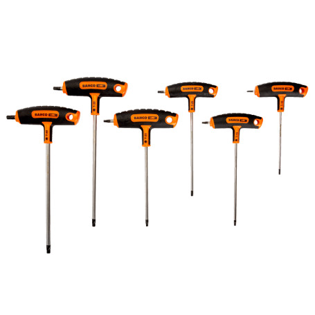 Набор отверток с T-образной рукояткой под винты TORX, 6 шт