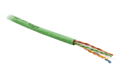 UUTP4-C6-S23-IN-PVC-GN-305 (305 m) Twisted pair cable, unshielded U/UTP, category 6, 4 pairs (23 AWG), single-core (solid), with separator, PVC, -20°C – +75°C, green - warranty: 15 years component, 25 years system