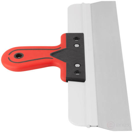 Шпатель фасадный Профи, нержавеющая сталь, прорезиненная ручка 350 мм