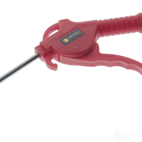 Пистолет продувочный ER-76206 пневматический (Ø сопла 3.8мм входное отверстие 1/4 максимальное давление 6 АТМ, расход воздуха 198 л/мин.) ЭВРИКА /1/50