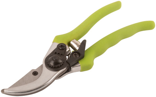 Pruner, overlapping cutting edges, aluminum handles with PVC coating 205 mm