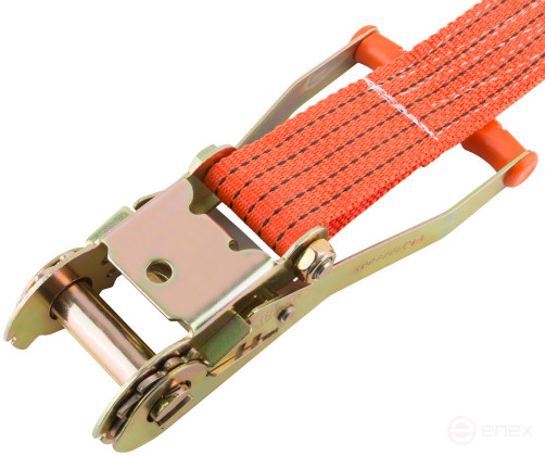 Load fastening strap, ratchet mechanism 196 mm, tape 50 mm x 10 m, 2000 / 4000 kg
