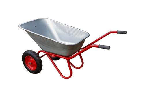 Industrialist 2-wheeled galvanized wheelbarrow, 110 liters (pneumatic wheel)