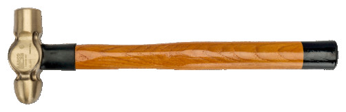 IB Hammer with round striker (aluminum/bronze), wooden handle, 910 g