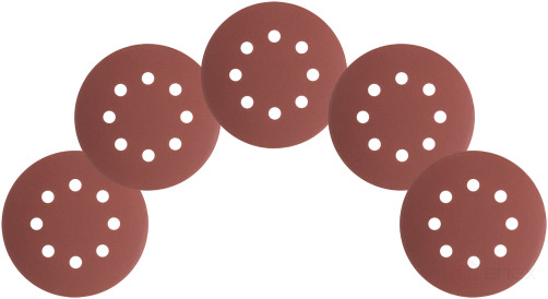 Круги шлифовальные с отверстиями (липучка), алюминий-оксидные, 125 мм, 5 шт. Р 600