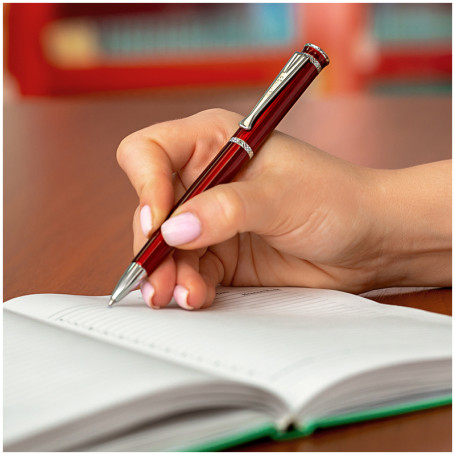 Berlingo "Velvet Premium" ballpoint pen blue, 0.7 mm, Bordeaux case, turn., ind. pack.