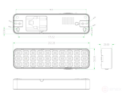 Emergency Lamp LED ERA DBA-102-0-20 Non-permanent 30LED 5H IP20 output