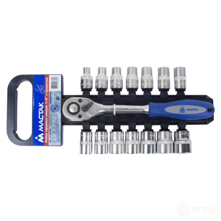 1/2" Ratchet Socket Set, 8-24 mm, 15 pieces MASTER 0-4015H