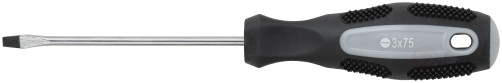 Screwdriver "Master", CrV steel, rubberized handle 3x75 mm SL