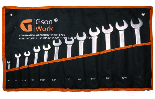 Набор комбинированных дюймовых ключей 12 шт