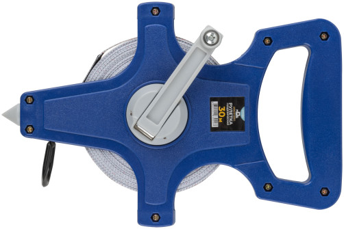 Geodetic tape measure, open case, fibreglass tape 30 m