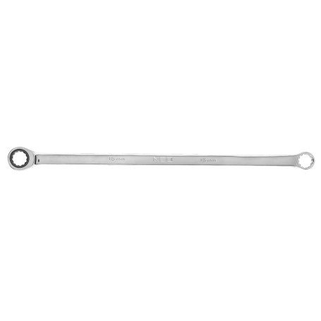 Double cap wrench, with ratchet mechanism, long, 16 mm