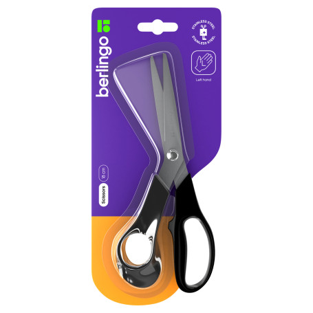 Scissors for left-handed Berlingo "Left Hand", 18 cm, ergonomic handles, European suspension