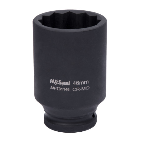 Головка ударная 3/4" двенадцатигранная удлиненная 46мм "AV Steel" AV-731146