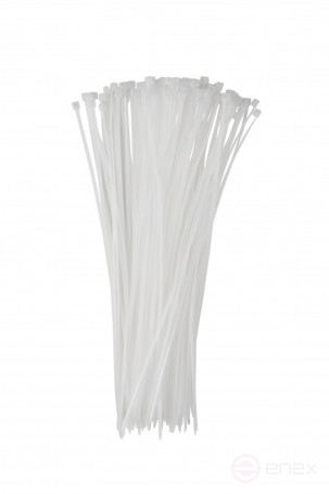 WRline WR-SHN-25-200W Стяжка-хомут 2,5х200 мм, кабельная нейлоновая 6,6, неразъемная, цвет белый (100шт)