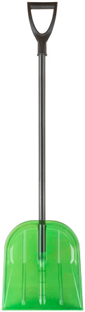 Snow shovel, polycarbonate, aluminum handle, small 340x385x1350 mm