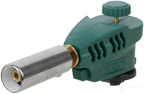 Gas burner for collet cylinder, reservoir.body, with piezo ignition, nozzle 22 mm