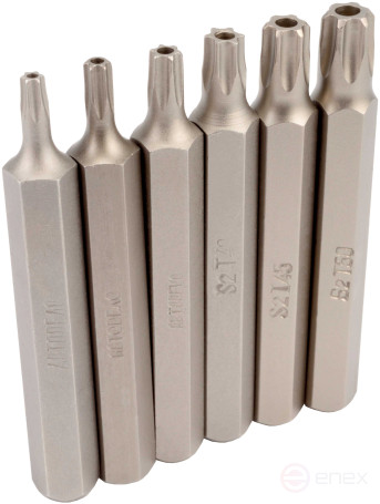 Набор звездочек 6шт.TORX с отверстием (75мм.блистер) АвтоDело (40633)