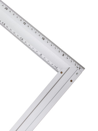 Угольник алюминиевый строительный 350 мм (две шкалы)