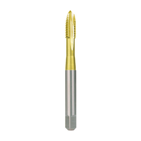 Machine tap HSS ground M 3x0.5 TiN for through holes